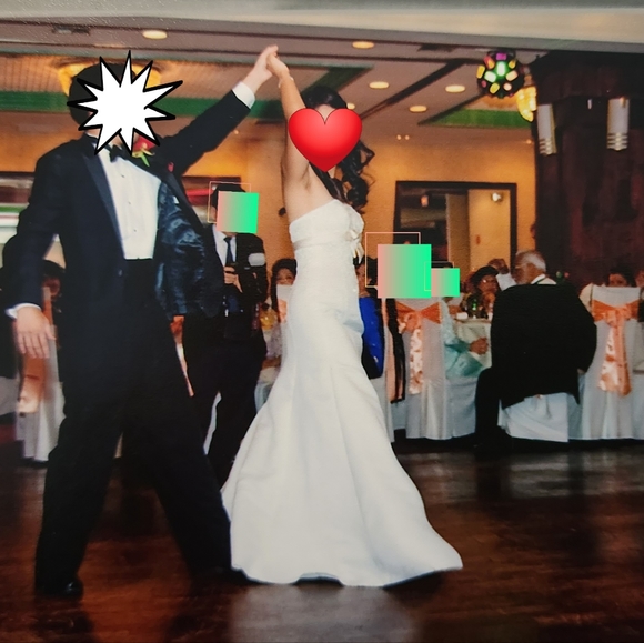 MAKE ME AN OFFER! Wedding Dress Corset Bejeweled Bodice Bow - Picture 3 of 9